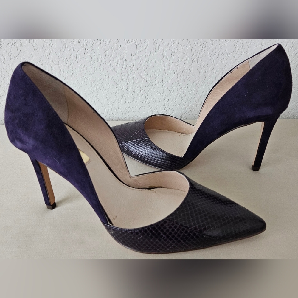 Louise et Cie - Hermosa H2 Plum Amazon Snake/Kidsue 8M - 4 in Heel - NEVER WORN
